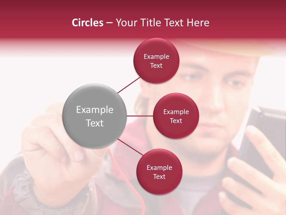 Construction Touch Helmet PowerPoint Template