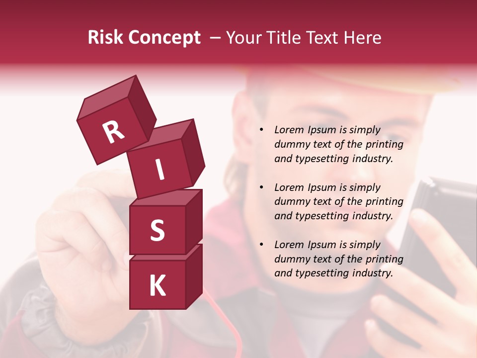 Construction Touch Helmet PowerPoint Template