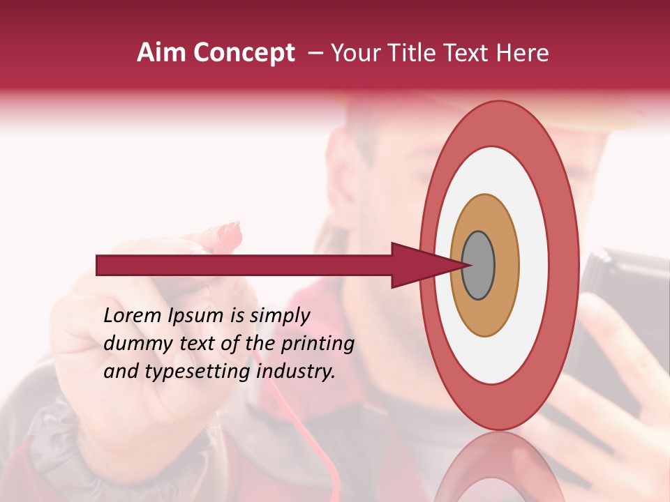 Construction Touch Helmet PowerPoint Template