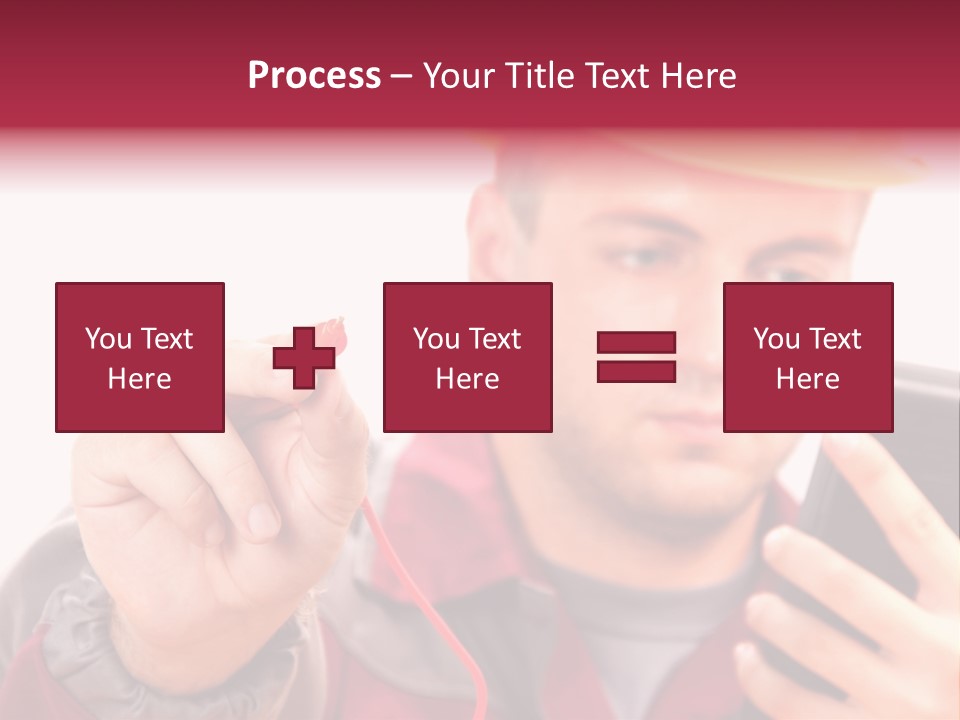 Construction Touch Helmet PowerPoint Template