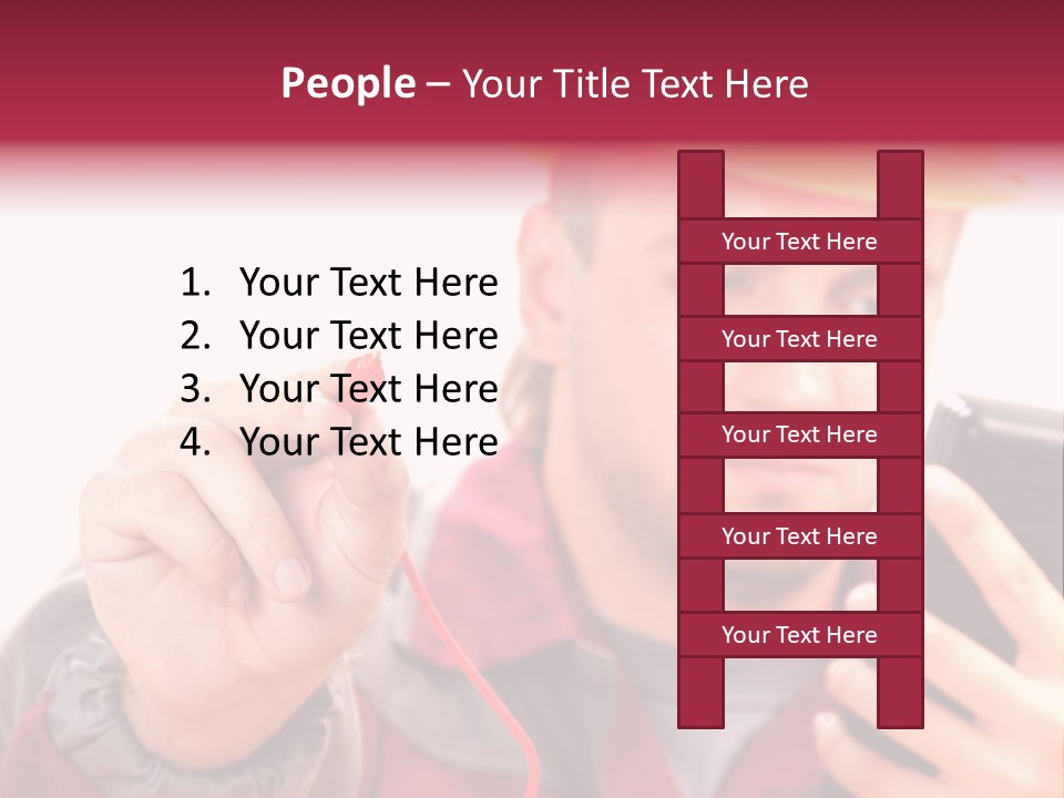 Construction Touch Helmet PowerPoint Template