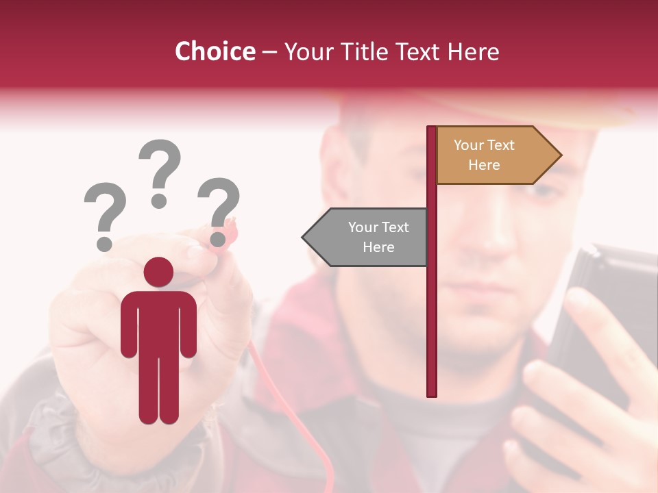 Construction Touch Helmet PowerPoint Template