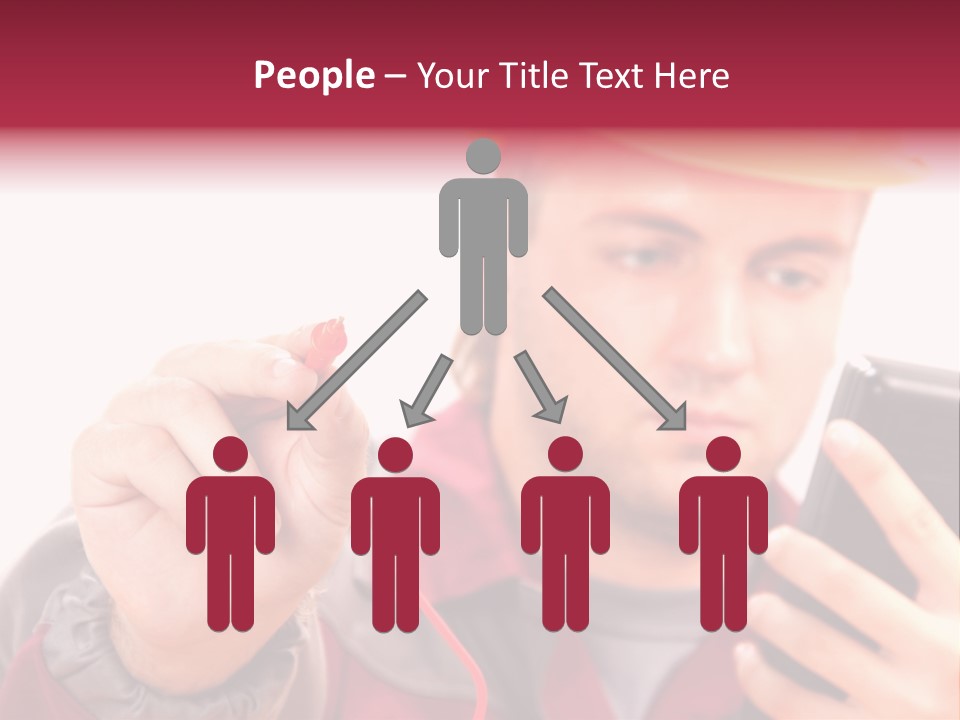 Construction Touch Helmet PowerPoint Template