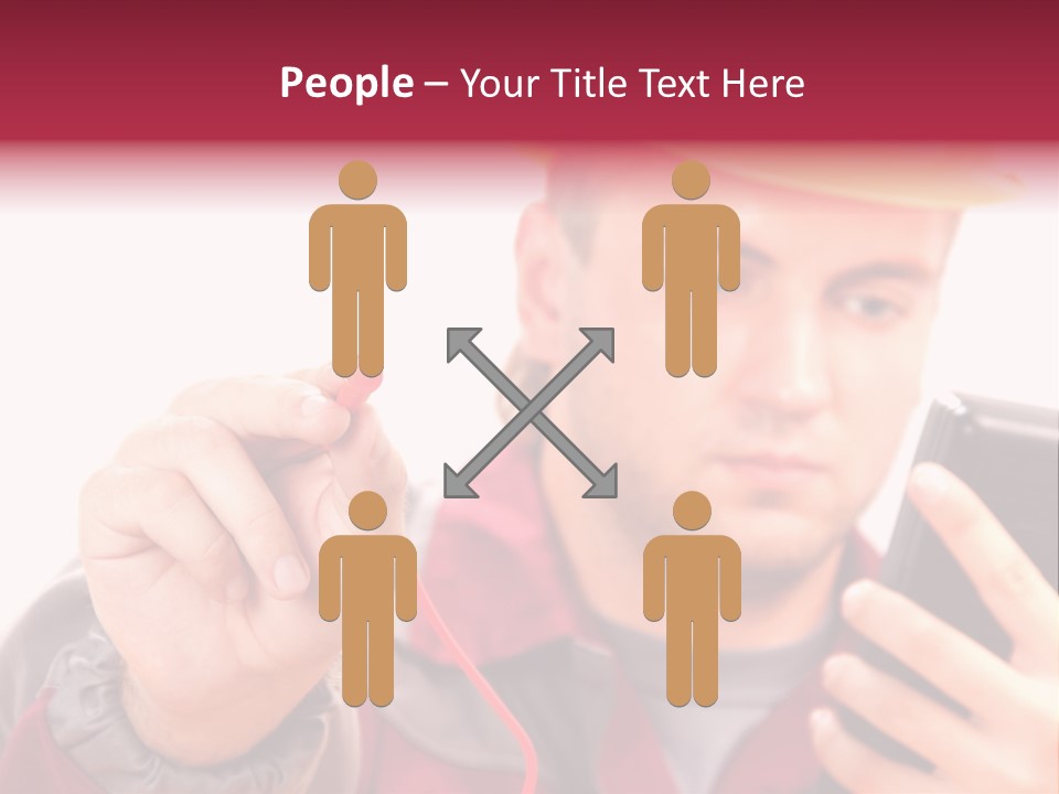 Construction Touch Helmet PowerPoint Template