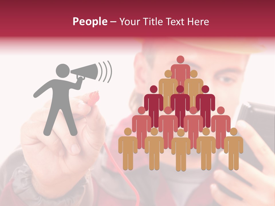 Construction Touch Helmet PowerPoint Template