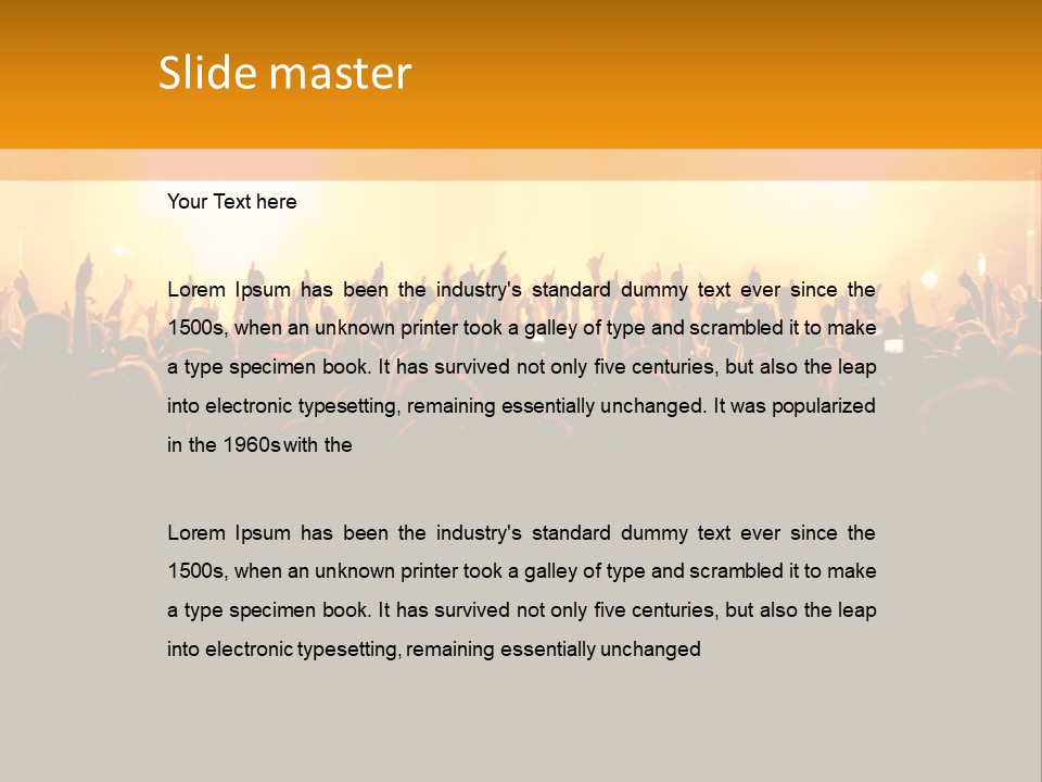 Silhouette Sound Actor PowerPoint Template