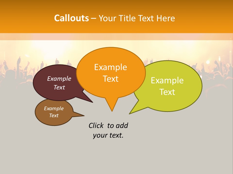 Silhouette Sound Actor PowerPoint Template