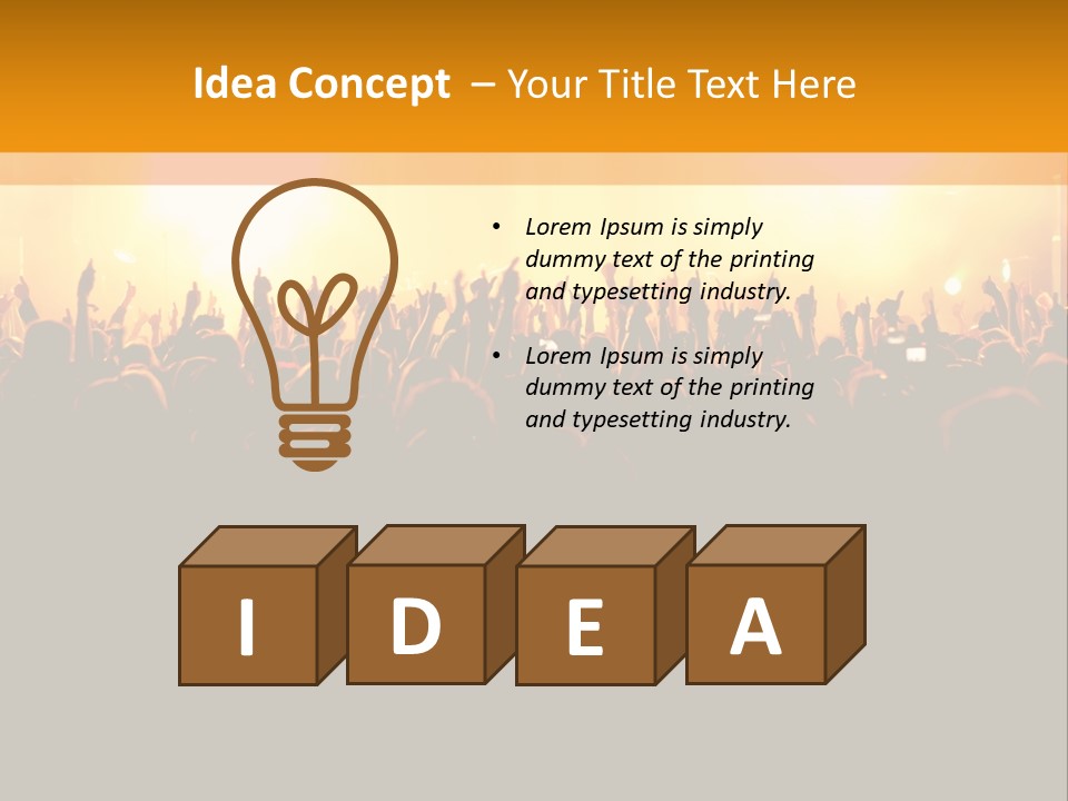 Silhouette Sound Actor PowerPoint Template