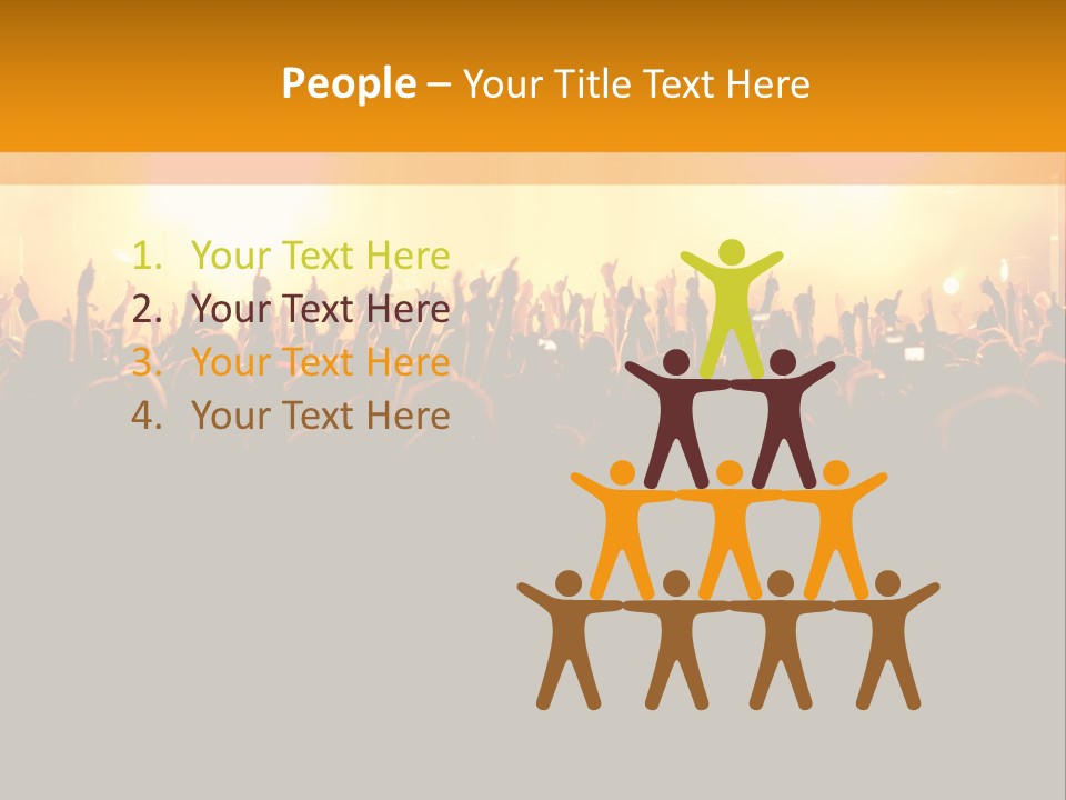 Silhouette Sound Actor PowerPoint Template