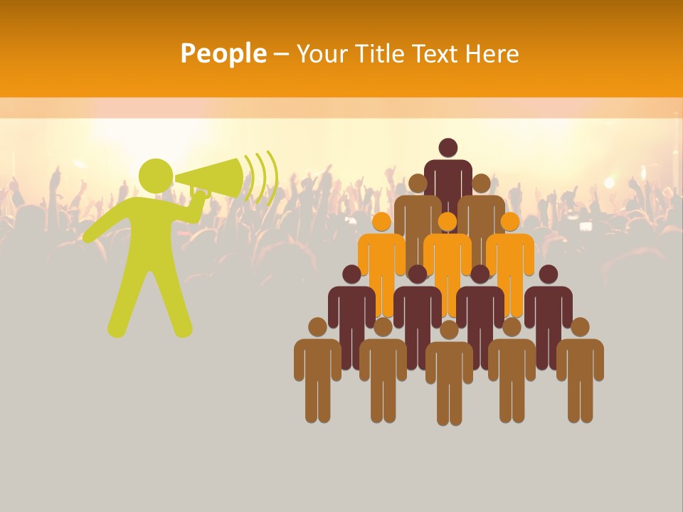 Silhouette Sound Actor PowerPoint Template