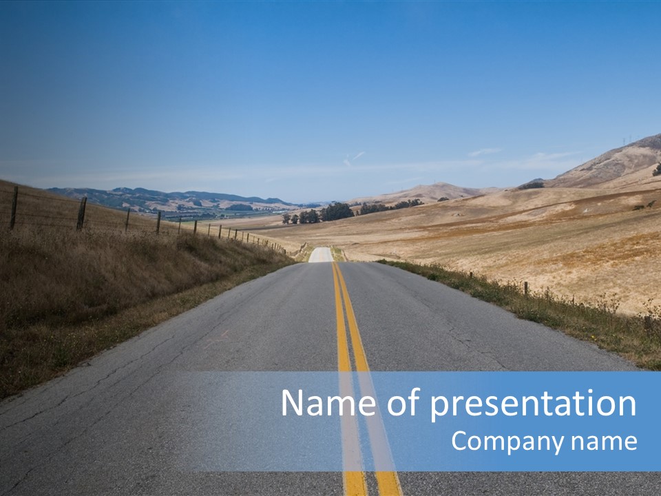 Brown Luis Highway PowerPoint Template