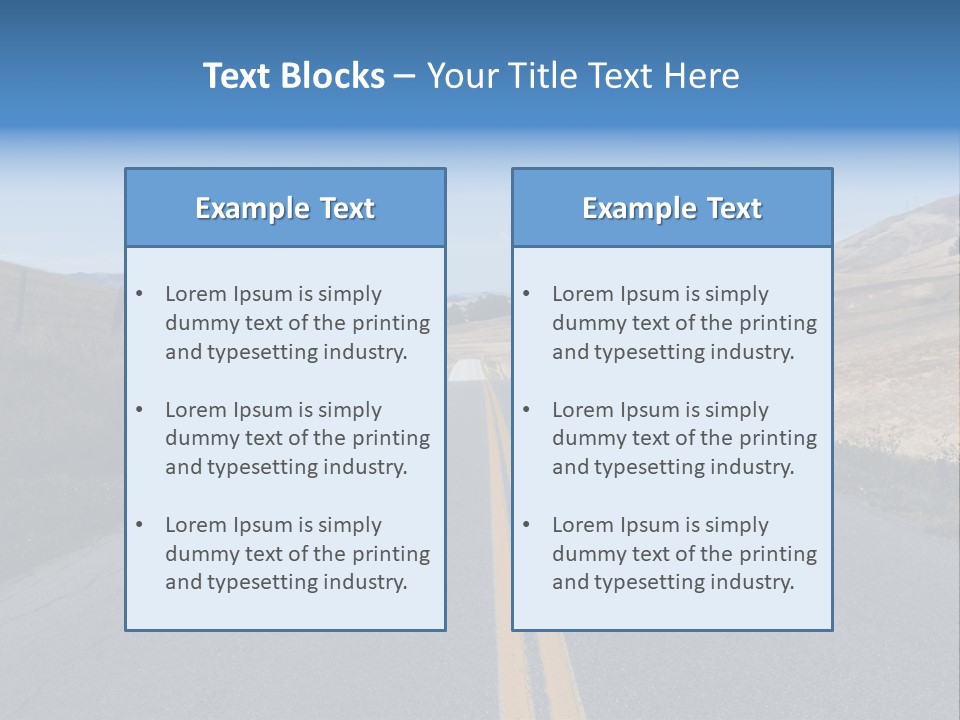 Brown Luis Highway PowerPoint Template