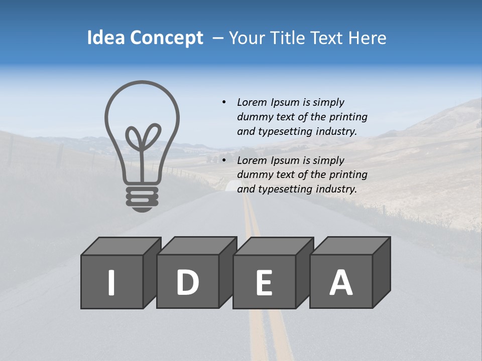 Brown Luis Highway PowerPoint Template