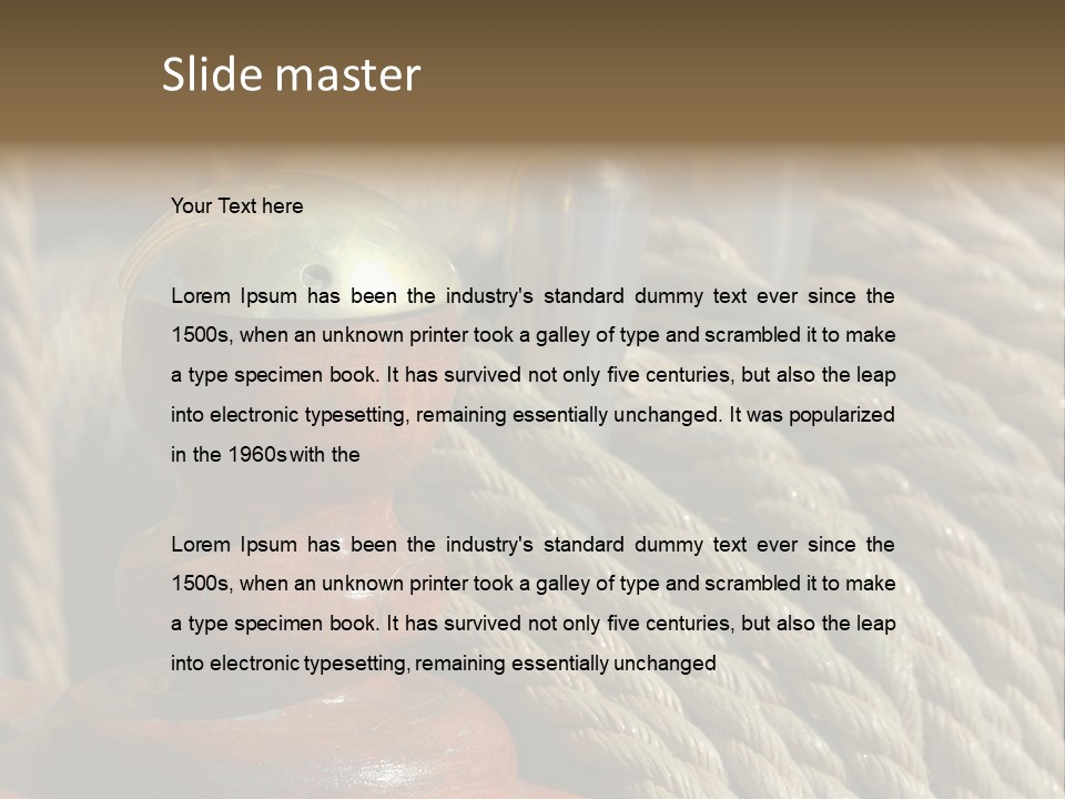 Transport Sea Cable PowerPoint Template