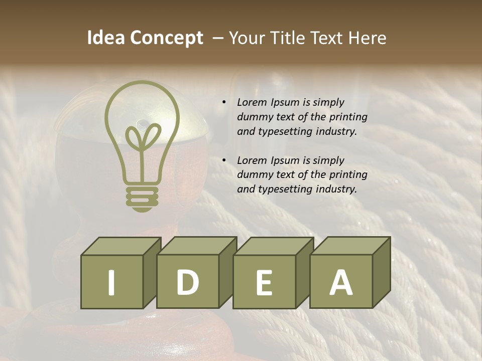 Transport Sea Cable PowerPoint Template