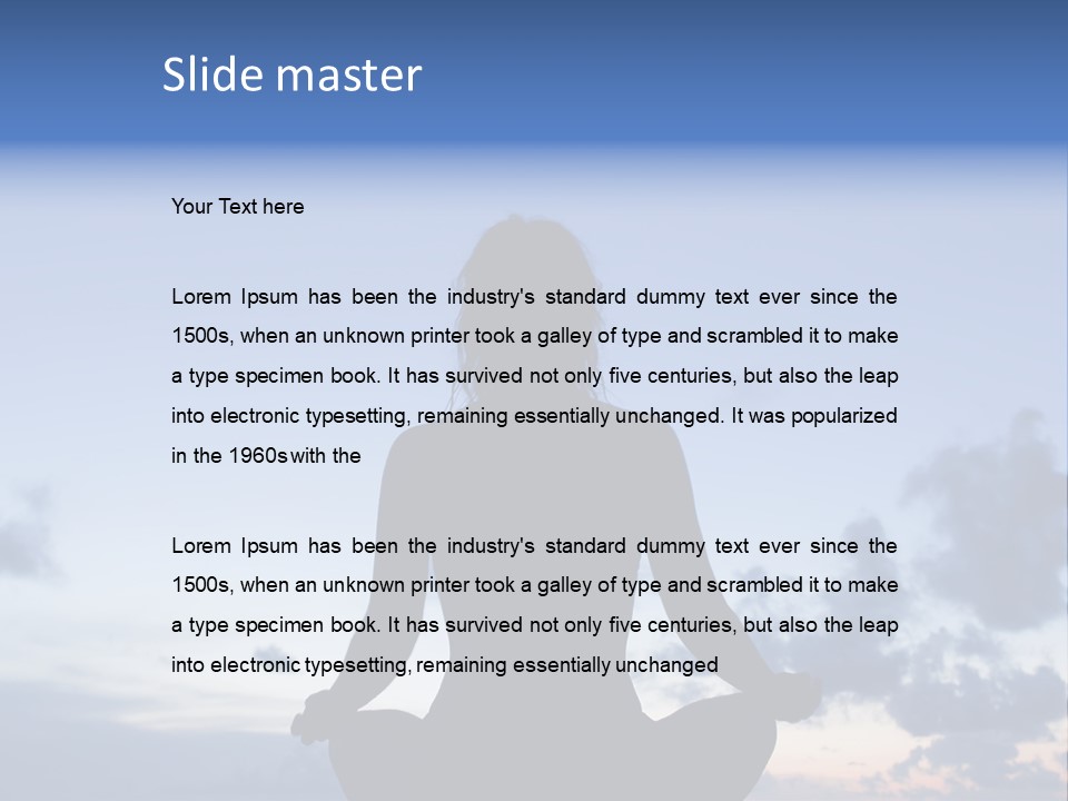 Karibik Sky Female PowerPoint Template