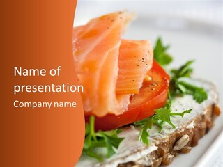 Sandwich Parsley Tomato PowerPoint Template