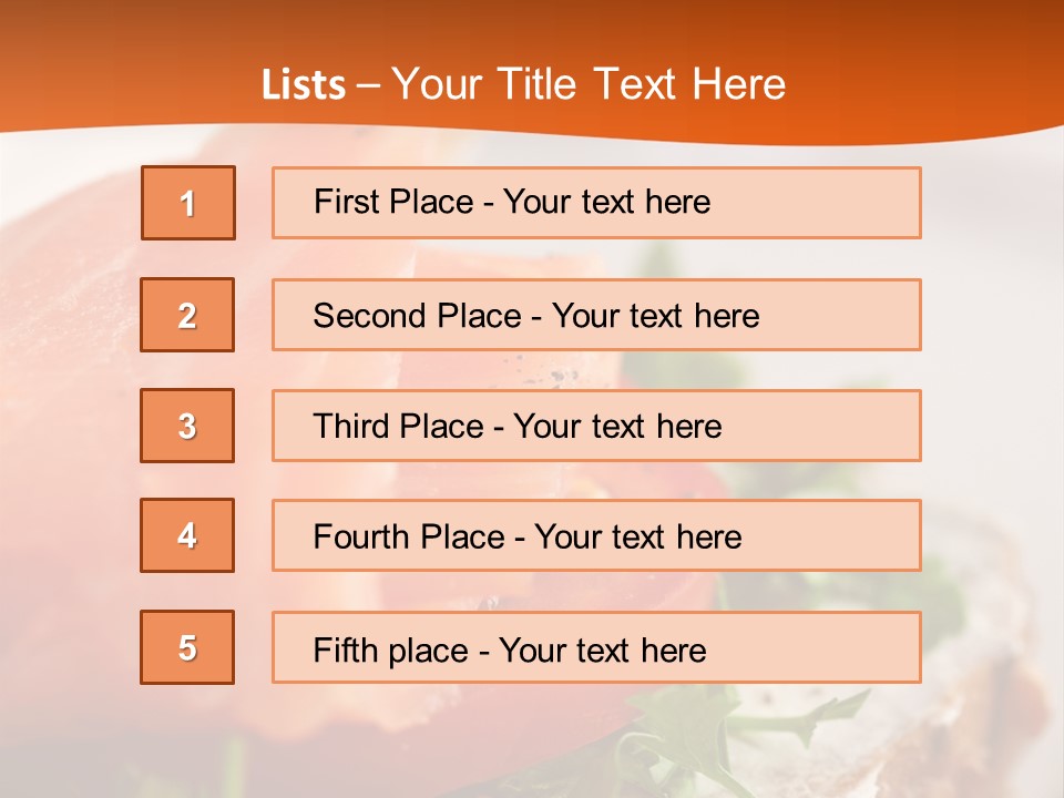 Sandwich Parsley Tomato PowerPoint Template