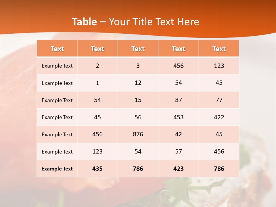 Sandwich Parsley Tomato PowerPoint Template