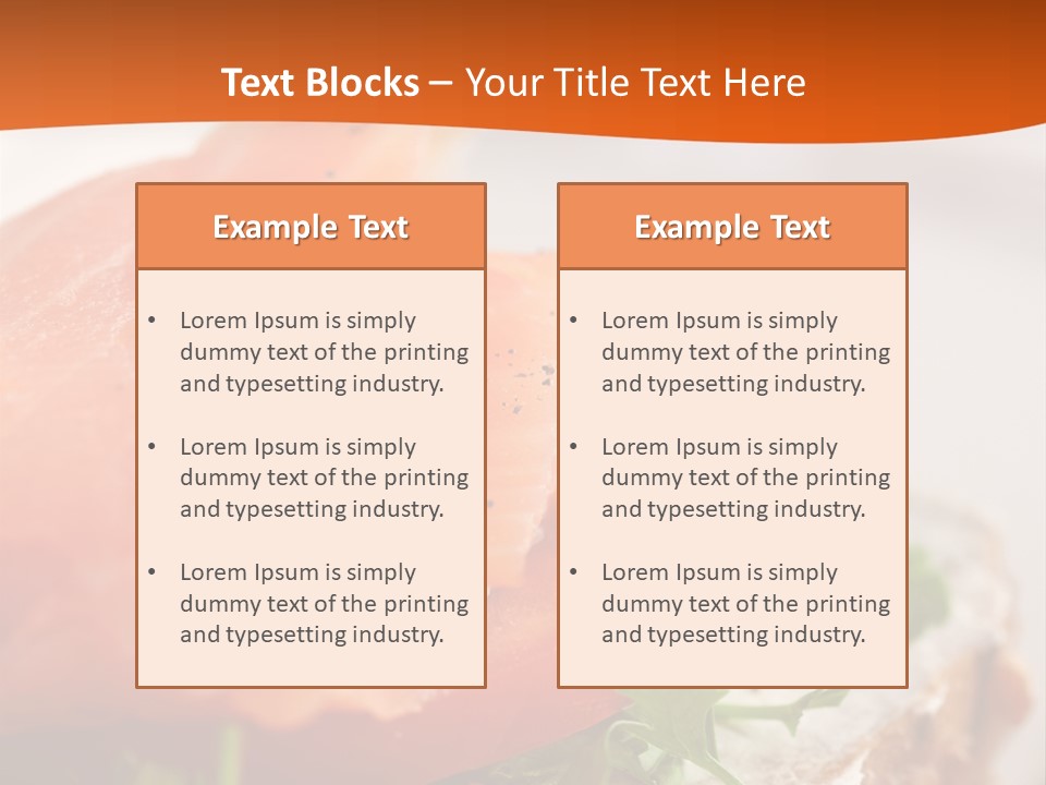 Sandwich Parsley Tomato PowerPoint Template