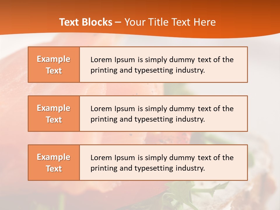Sandwich Parsley Tomato PowerPoint Template