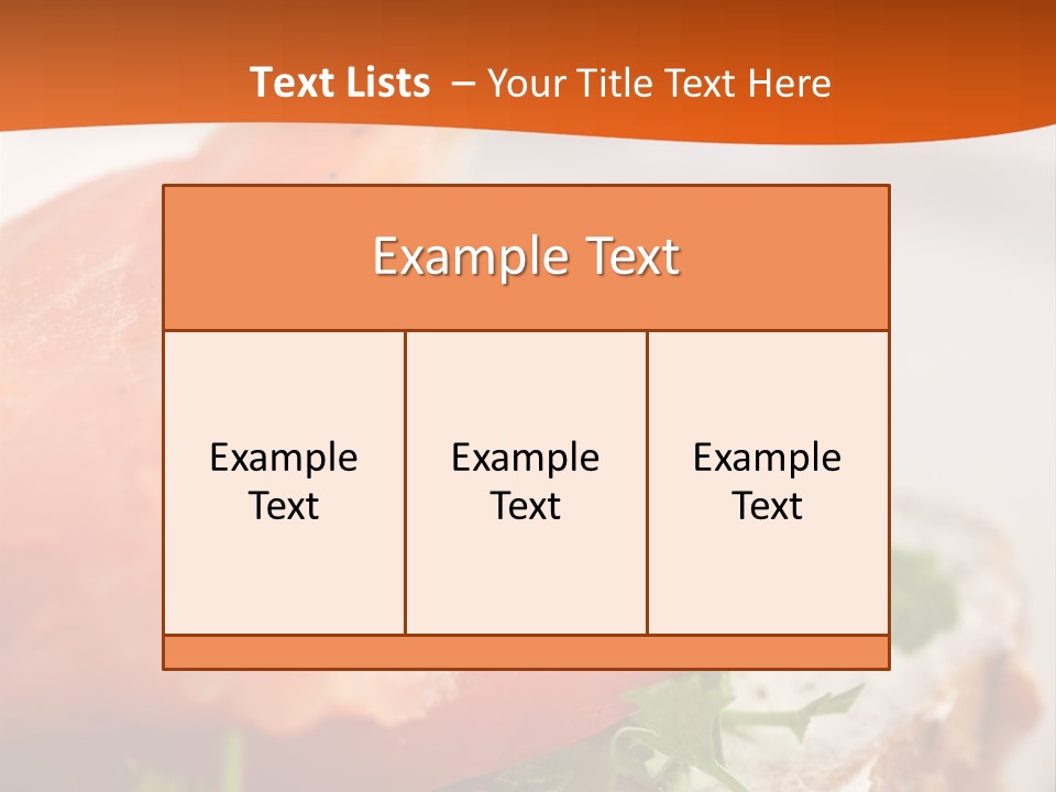 Sandwich Parsley Tomato PowerPoint Template