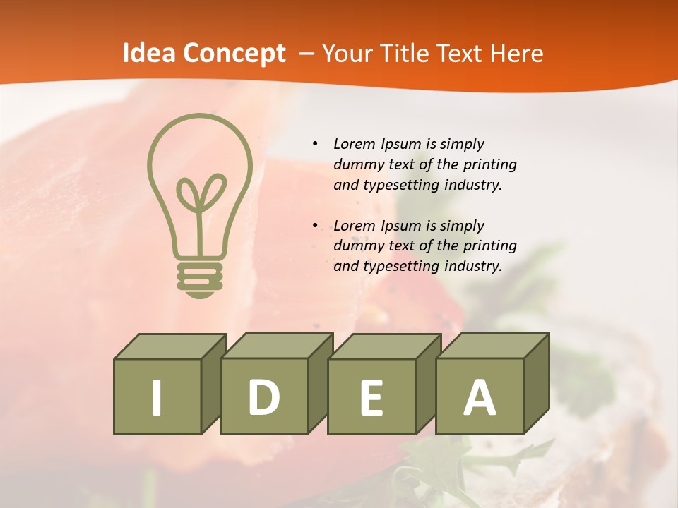 Sandwich Parsley Tomato PowerPoint Template