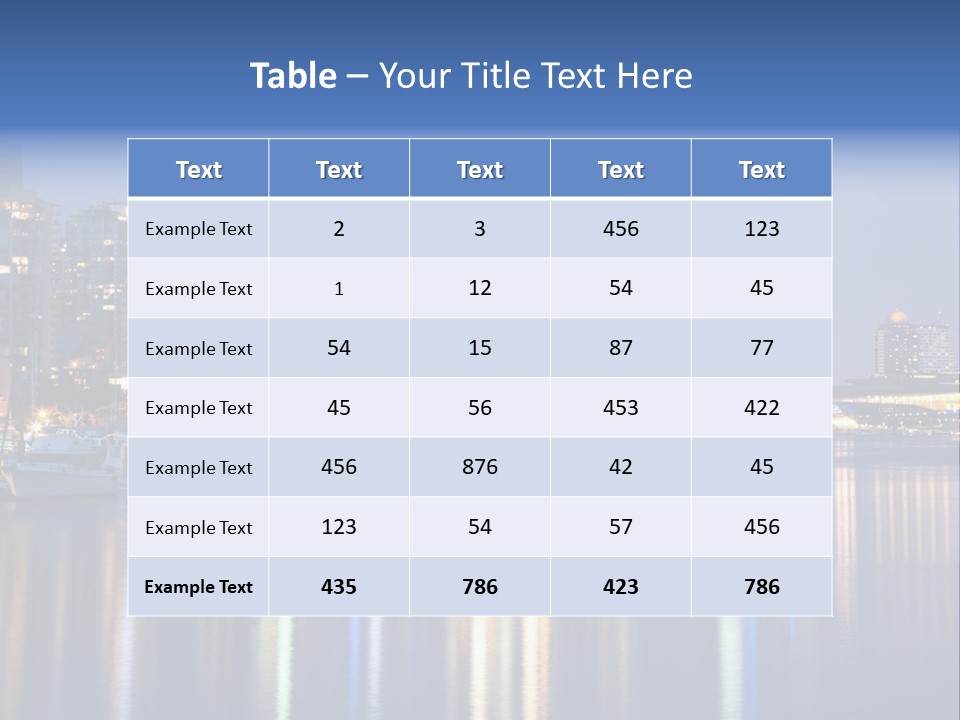 Commercial Financial Columbia PowerPoint Template