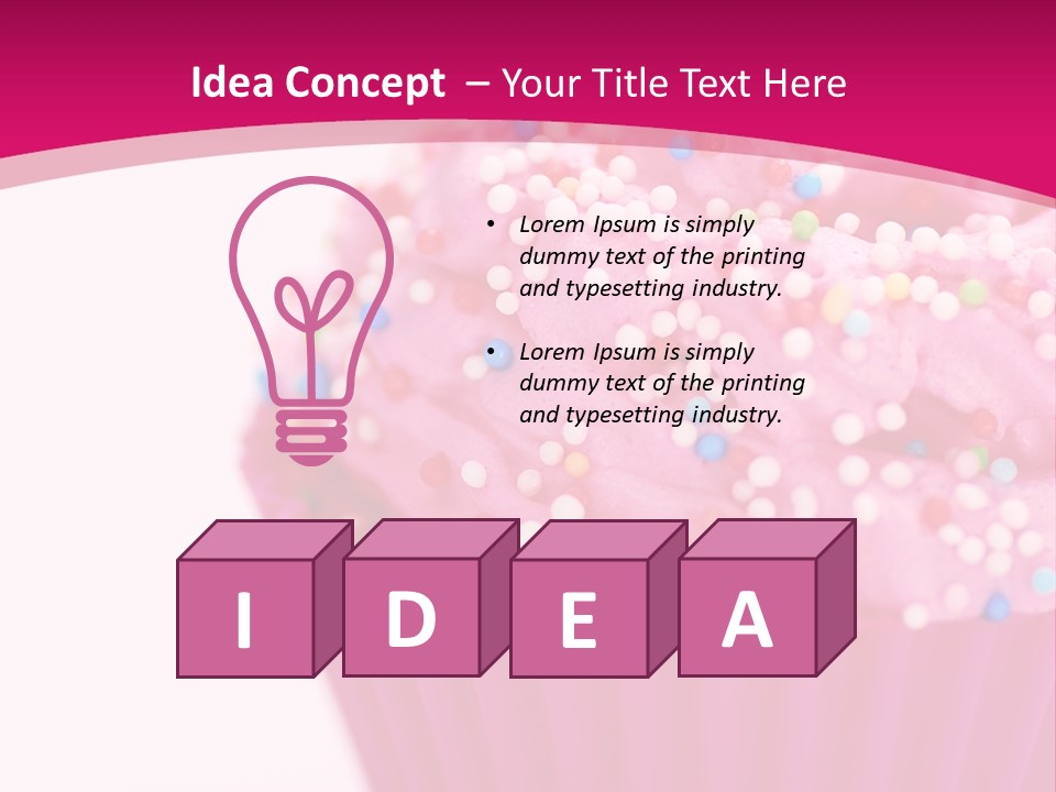 Card Pretty Cake PowerPoint Template