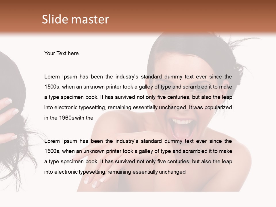 Caucasian Humor Face PowerPoint Template