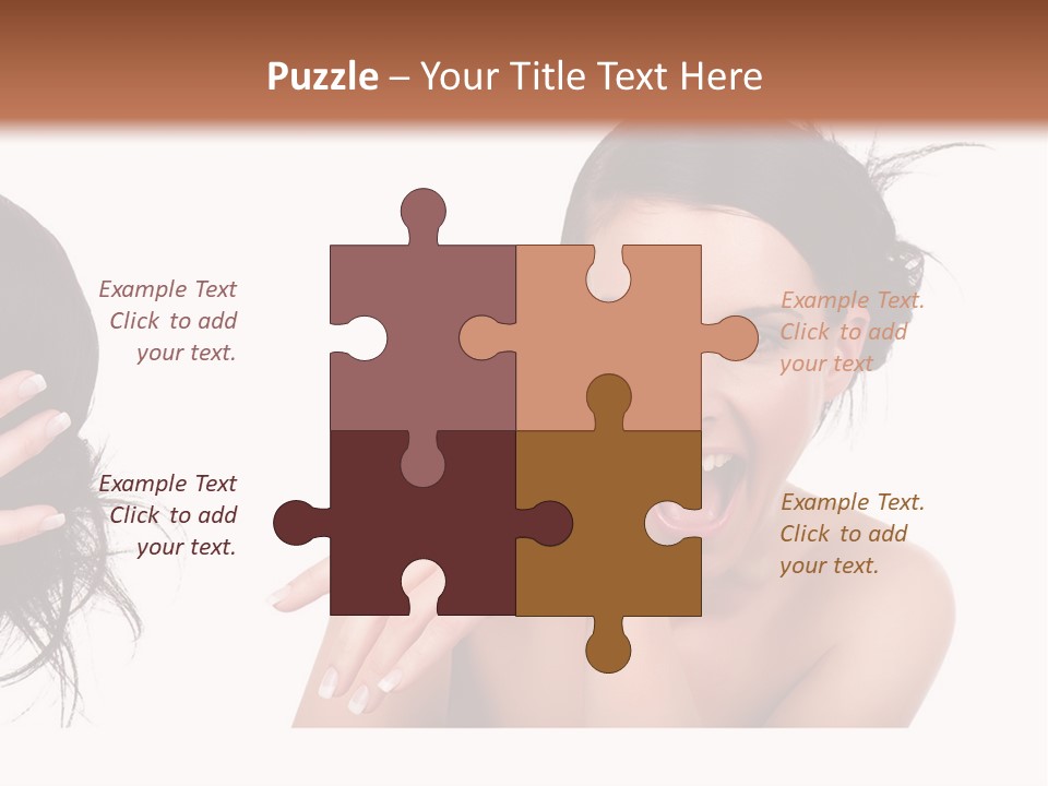 Caucasian Humor Face PowerPoint Template