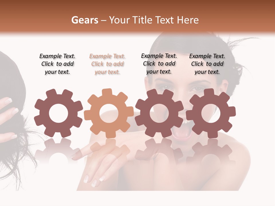 Caucasian Humor Face PowerPoint Template