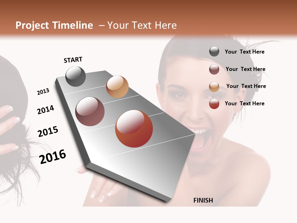 Caucasian Humor Face PowerPoint Template