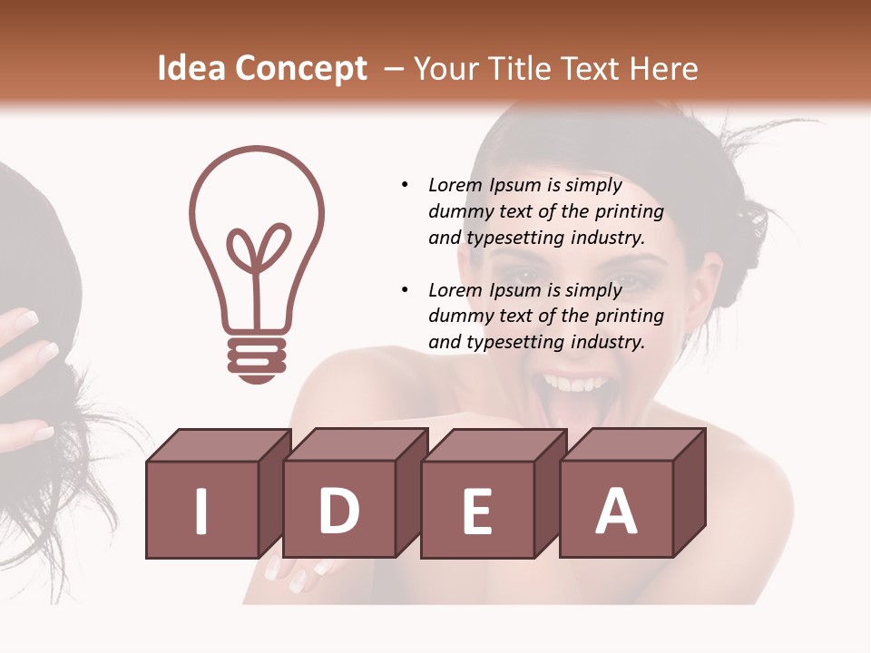 Caucasian Humor Face PowerPoint Template