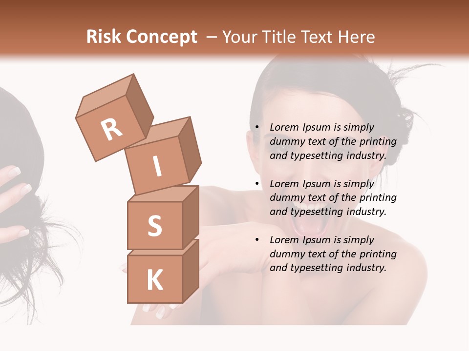 Caucasian Humor Face PowerPoint Template