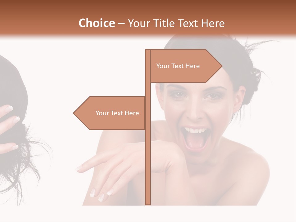 Caucasian Humor Face PowerPoint Template