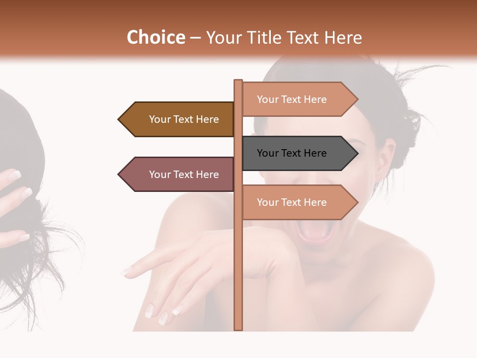 Caucasian Humor Face PowerPoint Template