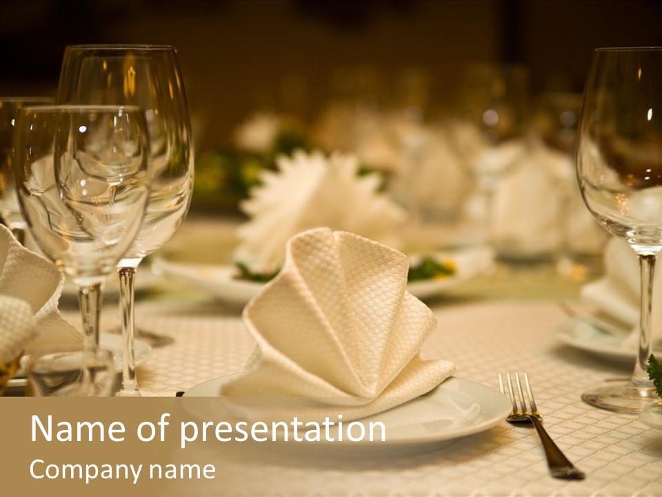 Diner Wedding Indoors PowerPoint Template