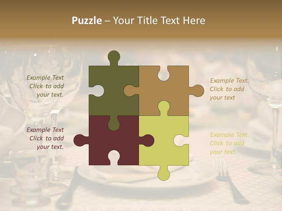 Diner Wedding Indoors PowerPoint Template