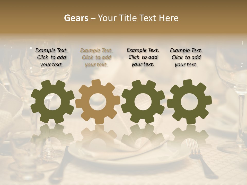 Diner Wedding Indoors PowerPoint Template