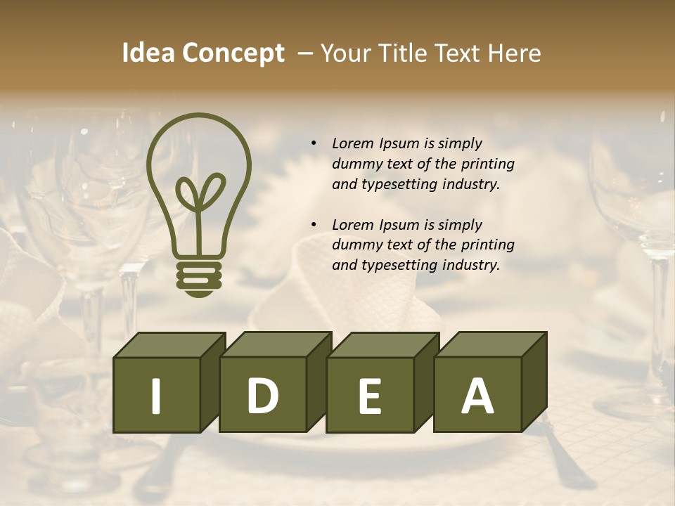 Diner Wedding Indoors PowerPoint Template