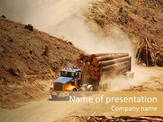 Vehicle Lorry Machine PowerPoint Template