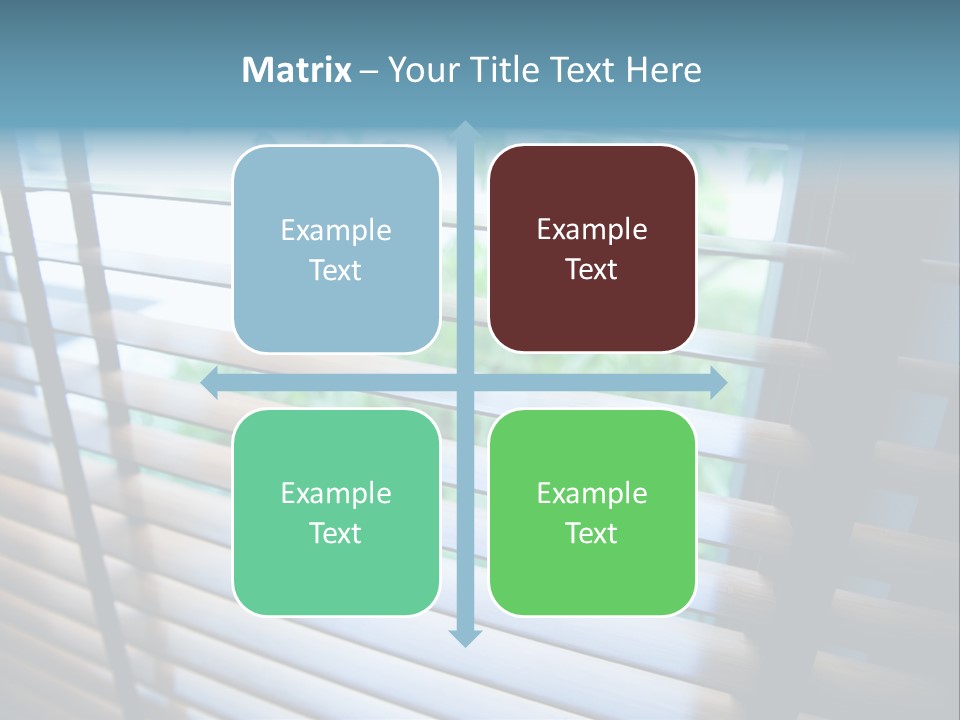 Through Green Blind PowerPoint Template