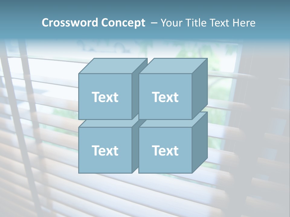 Through Green Blind PowerPoint Template