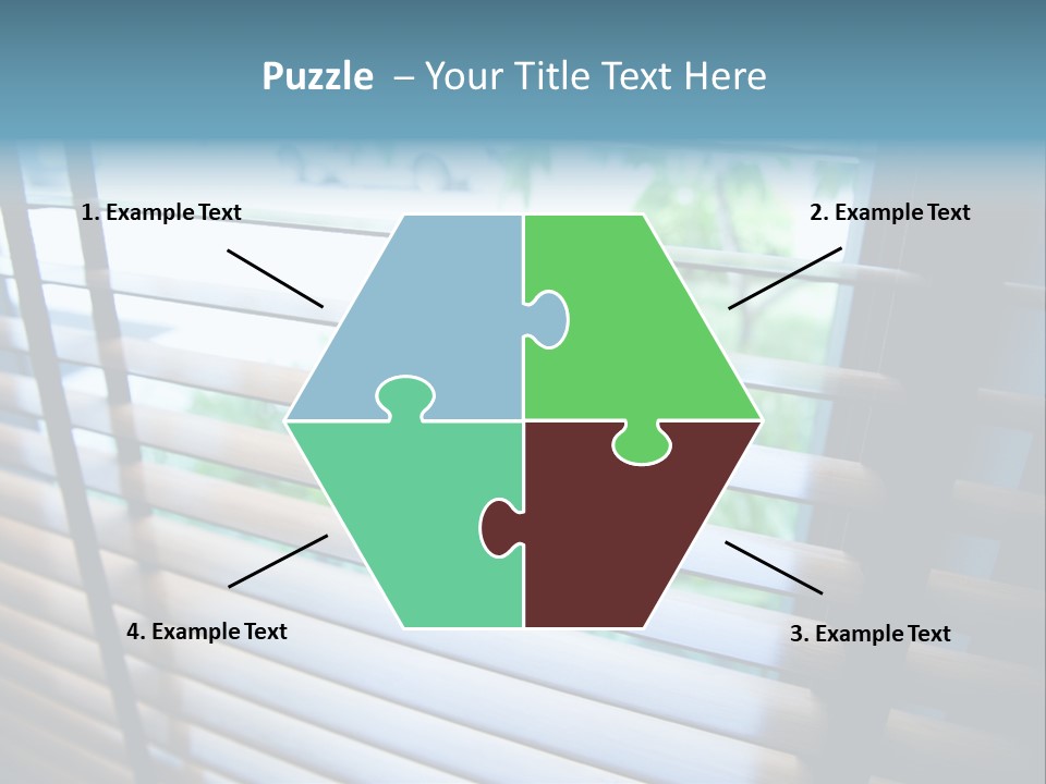 Through Green Blind PowerPoint Template