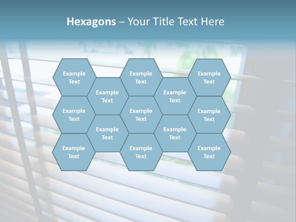 Through Green Blind PowerPoint Template