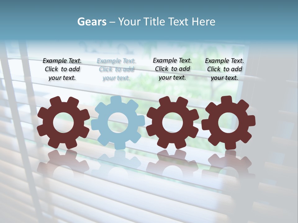 Through Green Blind PowerPoint Template