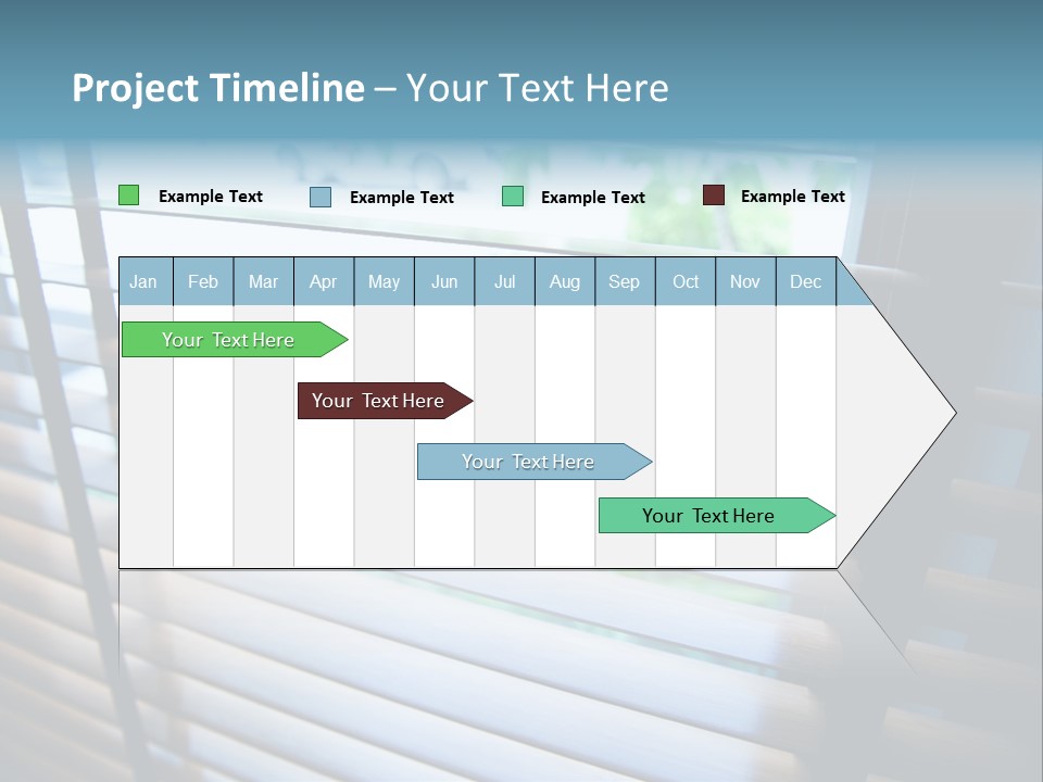 Through Green Blind PowerPoint Template