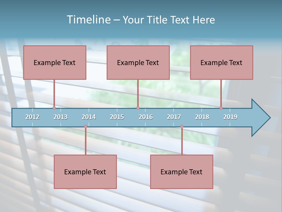 Through Green Blind PowerPoint Template