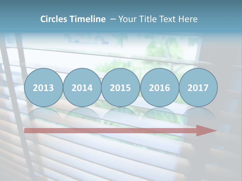 Through Green Blind PowerPoint Template